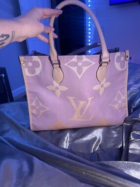Louis Vuitton Lavender and Cream Monogram Tote